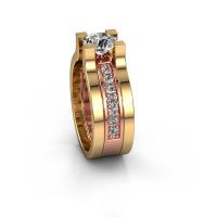 Image of Engagement ring Myrthe<br/>585 rose gold<br/>diamond 1.35 crt