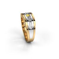 Image de Bague pour homme Huub<br/>585 or jaune<br/>Saphir jaune 3.7 mm