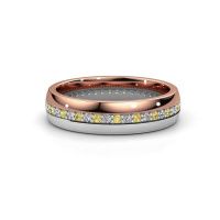 Afbeelding van Trouwring WH0203L25BPM 585 rosé goud gele saffier 1.3 mm ±5x2 mm