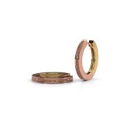 Image of Hoop earrings renee 4 12 mm<br/>585 rose gold<br/>Brown diamond 0.38 crt