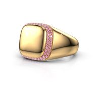 Image of Men's ring Pascal 585 gold pink sapphire 1.1 mm