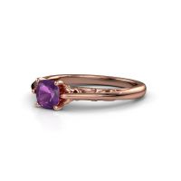 Image of Engagement ring shannon cus<br/>585 rose gold<br/>Amethyst 5 mm