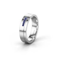 Image of Wedding ring WH0307L15AP<br/>950 platinum ±5x1.7 mm<br/>Sapphire