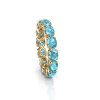 Bild von Ring vivienne ovl 5x4<br/>585 Gold<br/>Blau Topas 5x4 mm