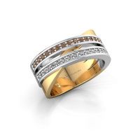 Afbeelding van Ring Margje<br/>585 goud<br/>Bruine diamant 0.32 crt