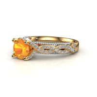 Afbeelding van Verlovingsring Chantelle<br/>585 goud<br/>Citrien 6.5 mm