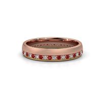 Image of Wedding ring WH0303L24AM<br/>585 rose gold ±4x1.7 mm<br/>Ruby