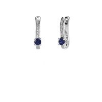 Image of Earrings Valorie 950 platinum sapphire 4 mm
