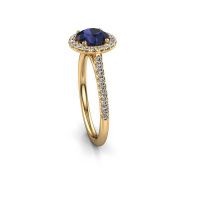 Image of Engagement ring seline rnd 2<br/>585 gold<br/>Sapphire 6.5 mm