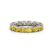 Bild von Ring vivienne ovl 4x3<br/>585 Weißgold<br/>gelb saphir 4x3 mm