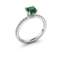 Afbeelding van Verlovingsring Crystal CUS 4 950 platina smaragd 5.5 mm
