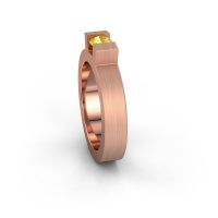 Afbeelding van Ring Leena 1<br/>585 rosé goud<br/>Gele saffier 4.2 mm