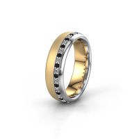 Image of Wedding ring WH0303L36BMP<br/>585 gold ±6x2 mm<br/>Black diamond