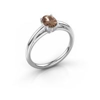 Bild von Verlobungsring haley ovl 1<br/>585 Weißgold<br/>braun diamant 0.824 crt