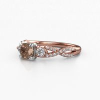 Image of Engagement Ring Marilou Cus<br/>585 rose gold<br/>Brown Diamond 1.060 Crt