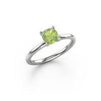 Image of Engagement Ring Crystal Cus 1<br/>950 platinum<br/>Peridot 5.5 mm