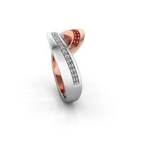 Image de Bague Sharita<br/>585 or rose<br/>Rubis 1.2 mm
