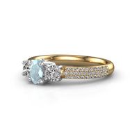 Image of Engagement Ring Marielle Ovl<br/>585 gold<br/>Aquamarine 6.5x4.5 mm