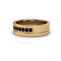 Image of Wedding ring WH0312L16AM<br/>585 gold ±6x1.7 mm<br/>Black diamond