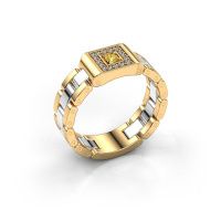 Afbeelding van Heren ring Giel 585 goud gele saffier 2.7 mm
