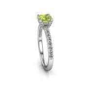 Image of Engagement ring saskia 1 cus<br/>585 white gold<br/>Peridot 5.5 mm