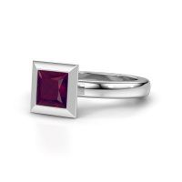 Image of Stacking ring Trudy Square 950 platinum rhodolite 6 mm