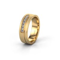 Image of Wedding ring WH0312L16AM<br/>585 gold ±6x1.7 mm<br/>Zirconia