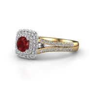 Afbeelding van Verlovingsring Annette<br/>585 goud<br/>Robijn 5 mm