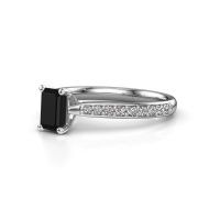 Afbeelding van Verlovingsring Mignon eme 2 925 zilver zwarte diamant 1.079 crt