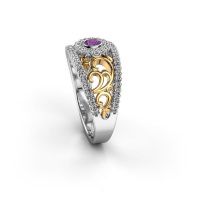 Image of Ring Lavona<br/>585 white gold<br/>Amethyst 3.4 mm