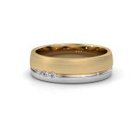 Image of Wedding ring WH0322L25AM<br/>585 gold ±6x1.7 mm<br/>Diamond