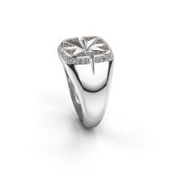 Afbeelding van Heren ring Ravi<br/>950 platina<br/>Bruine diamant 0.35 crt