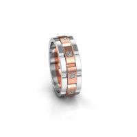 Afbeelding van Heren ring Ricardo 2 585 rosé goud diamant 0.45 crt