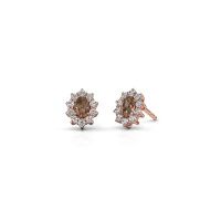 Image of Earrings Leesa<br/>585 rose gold<br/>Brown diamond 1.40 crt