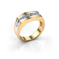 Image de Bague pour homme Huub<br/>585 or jaune<br/>Zircone 3.7 mm