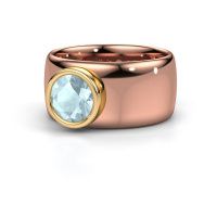 Afbeelding van Ring Klarinda<br/>585 rosé goud<br/>Aquamarijn 7 mm