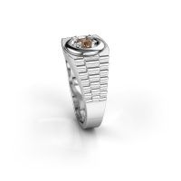 Image de Bague pour homme edward<br/>950 platine<br/>Diamant brun 0.40 crt