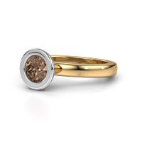 Image of Stacking ring Eloise Round 585 gold brown diamond 0.80 crt