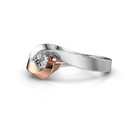 Afbeelding van Verlovingsring Sheryl<br/>585 rosé goud<br/>Zirkonia 3.7 mm