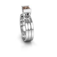 Image de Bague de fiançailles kenisha<br/>950 platine<br/>diamant brun 1.01 crt