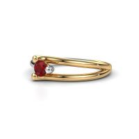 Image of Ring Roosmarijn<br/>585 gold<br/>Ruby 3.7 mm