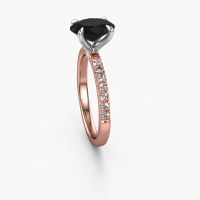 Image of Engagement Ring Crystal Ovl 2<br/>585 rose gold<br/>Black diamond 2.44 crt