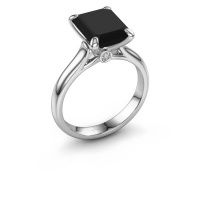 Afbeelding van Verlovingsring Valorie eme 1 925 zilver zwarte diamant 3.04 crt