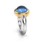 Afbeelding van Ring Jenae<br/>585 witgoud<br/>Blauw topaas 10 mm