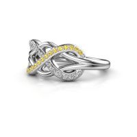 Image of Ring Lizan 585 white gold yellow sapphire 1.1 mm