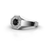 Image of Men's ring jaap<br/>950 platinum<br/>Black diamond 0.72 crt