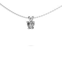 Image of Necklace Sam Heart 950 platinum lab grown diamond 0.50 crt
