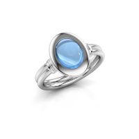 Afbeelding van Ring Brittni<br/>950 platina<br/>Blauw topaas 9x7 mm