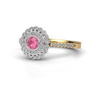 Image of Engagement ring Shanelle<br/>585 gold<br/>Pink sapphire 4 mm