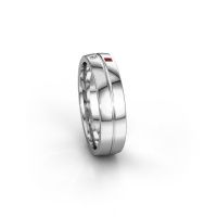 Image of Wedding ring WH0231L25BP<br/>950 platinum ±5x2 mm<br/>Ruby
